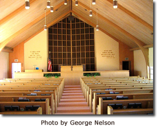 Photo showing interior of church.